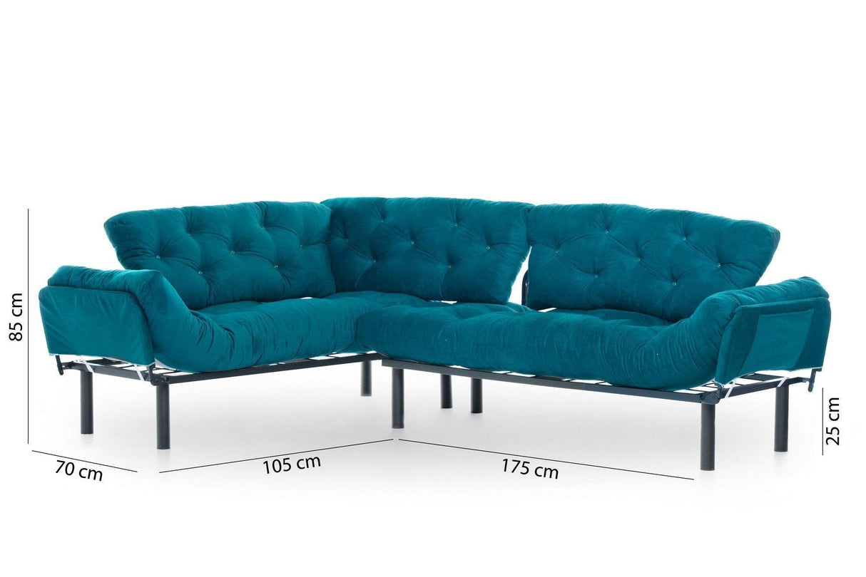 Canapea extensibilă de colț Mocca, interschimbabil, Diverse culori, 147x53x45 cm - Verde | SKU: 859FTN2015 | Canapea extensibilă de colț Mocca, interschimbabil, 147x53x45 cm, varianta Verde, produs pentru amenajarea locuinței, disponibil online în România la CasaMob