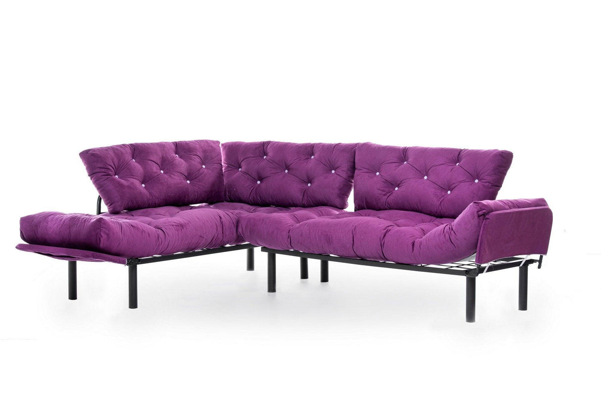 Canapea extensibilă de colț Mocca, interschimbabil, Diverse culori, 147x53x45 cm - Mov | SKU: 859FTN2016 | Canapea extensibilă de colț Mocca, interschimbabil, 147x53x45 cm, varianta Mov, produs pentru amenajarea locuinței, disponibil online în România la CasaMob