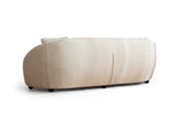 Canapea fixă 3 locuri Napoli Cream Bouclette, Crem, 230x94x75 cm