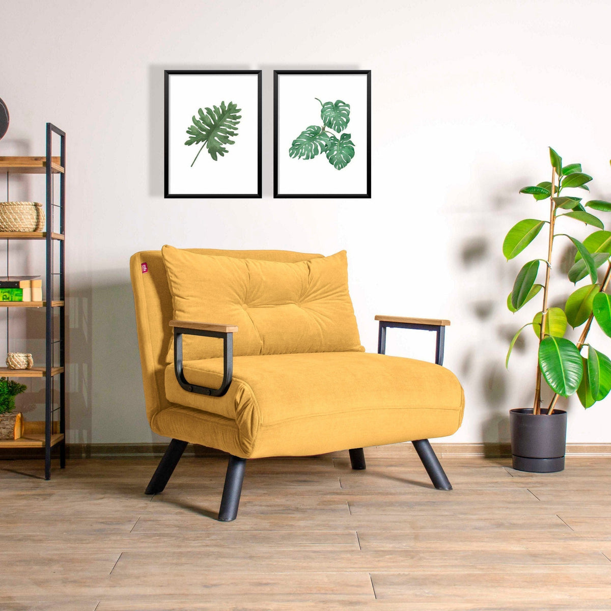 Muștar - 67x50x41 cm | SKU: 859FTN2326 | Fotoliu extensibil Sando Single, varianta Muștar - 67x50x41 cm, produs pentru amenajarea locuinței, disponibil online în România la CasaMob