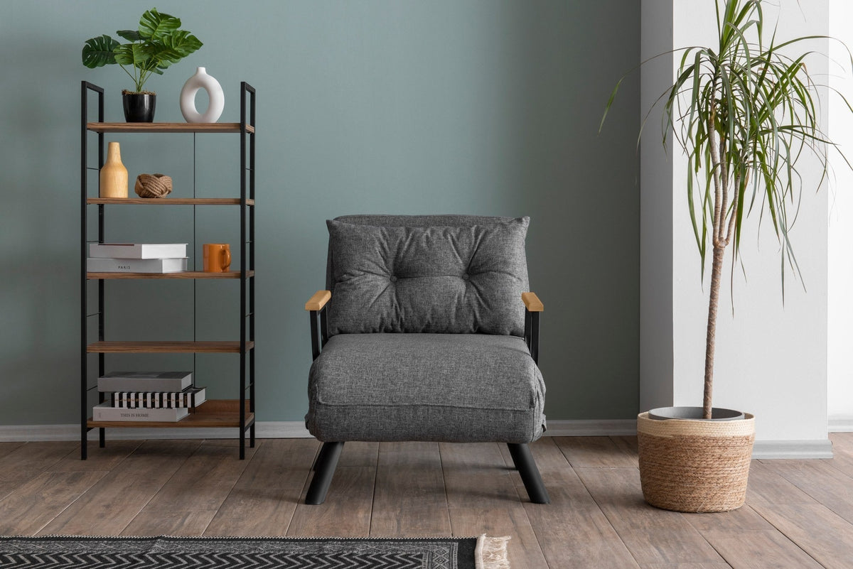 Gri deschis - 67x50x41 cm | SKU: 859FTN2819 | Fotoliu extensibil Sando Single, varianta Gri deschis - 67x50x41 cm, produs pentru amenajarea locuinței, disponibil online în România la CasaMob