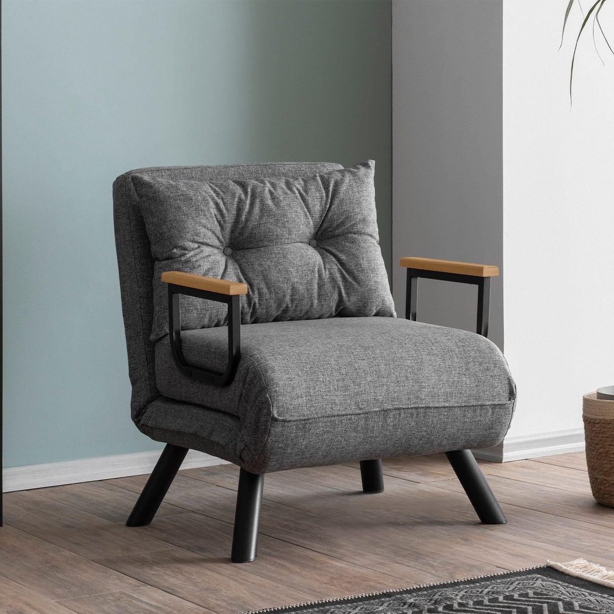 Fotoliu extensibil Sando Single, Diverse culori, Diverse dimensiuni - Gri deschis - 67x50x41 cm | SKU: 859FTN2819 | Fotoliu extensibil Sando Single, varianta Gri deschis - 67x50x41 cm, produs pentru amenajarea locuinței, disponibil online în România la CasaMob
