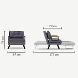Fotoliu extensibil Sando Single, Diverse culori, Diverse dimensiuni - Gri închis - 67x50x41 cm | SKU: 859FTN2820 | Fotoliu extensibil Sando Single, varianta Gri închis - 67x50x41 cm, produs pentru amenajarea locuinței, disponibil online în România la CasaMob