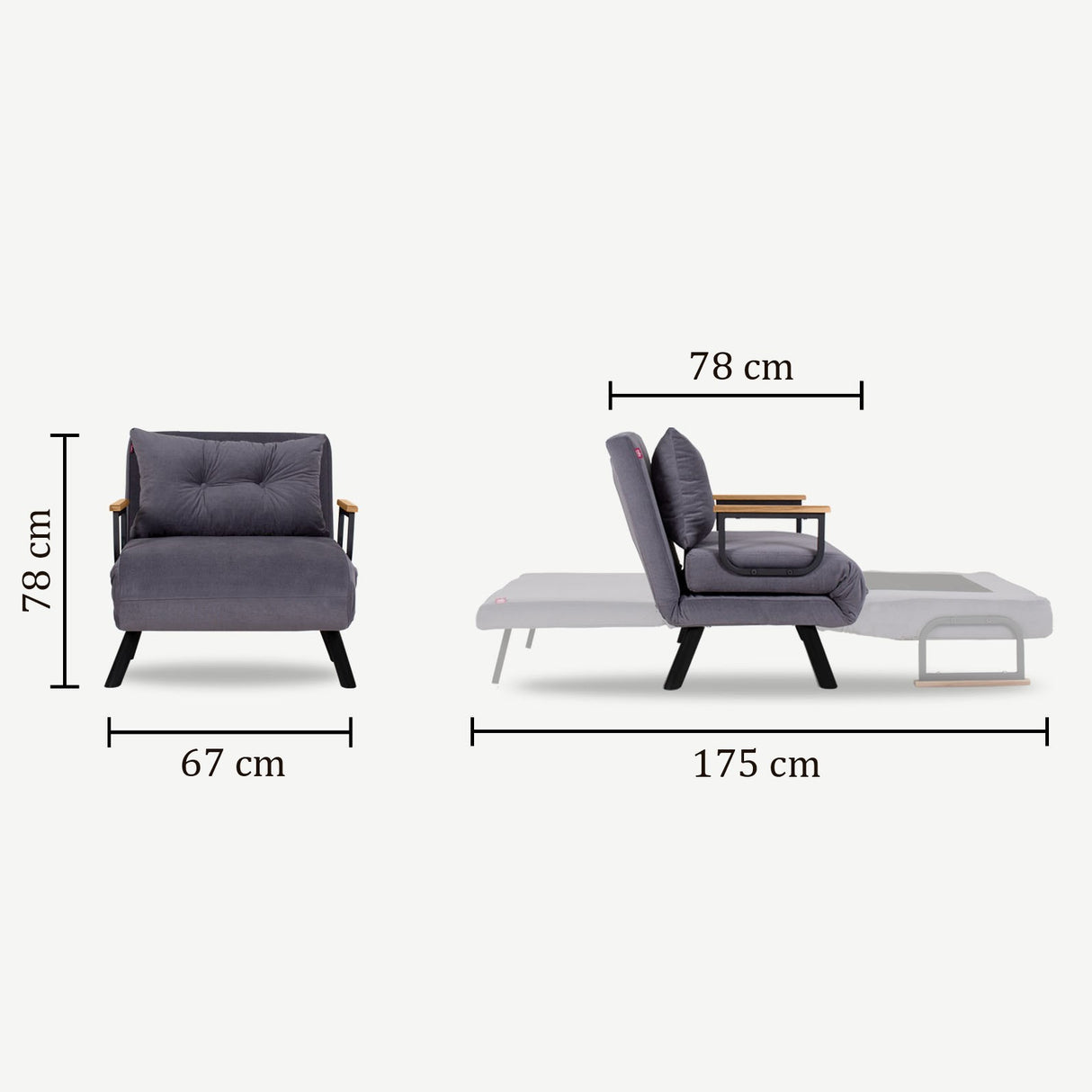 Fotoliu extensibil Sando Single, Diverse culori, Diverse dimensiuni - Crem - 67x50x41 cm | SKU: 859FTN2314 | Fotoliu extensibil Sando Single, varianta Crem - 67x50x41 cm, produs pentru amenajarea locuinței, disponibil online în România la CasaMob