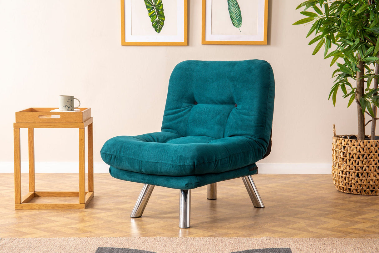 Fotoliu extensibil Misa Small Solo, Diverse culori, 70x52x40 cm - Petrol green | SKU: 859FTN2322 | Fotoliu extensibil Misa Small Solo, 70x52x40 cm, varianta Petrol green, produs pentru amenajarea locuinței, disponibil online în România la CasaMob