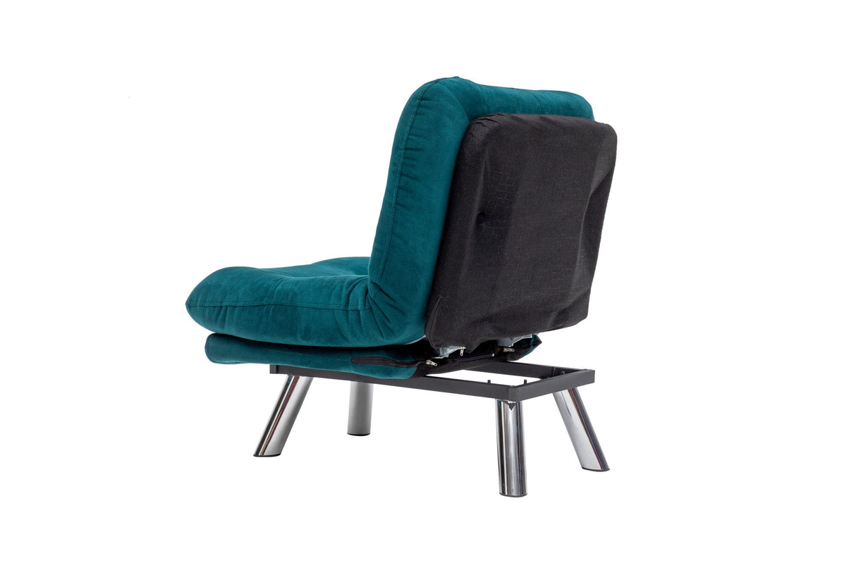 Fotoliu extensibil Misa Small Solo, Diverse culori, 70x52x40 cm - Petrol green | SKU: 859FTN2322 | Fotoliu extensibil Misa Small Solo, 70x52x40 cm, varianta Petrol green, produs pentru amenajarea locuinței, disponibil online în România la CasaMob