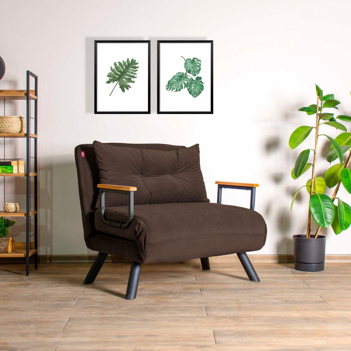 Fotoliu extensibil Sando Single, Diverse culori, Diverse dimensiuni - Maro - 60x50x41 cm | SKU: 859FTN2325 | Fotoliu extensibil Sando Single, varianta Maro - 60x50x41 cm, produs pentru amenajarea locuinței, disponibil online în România la CasaMob
