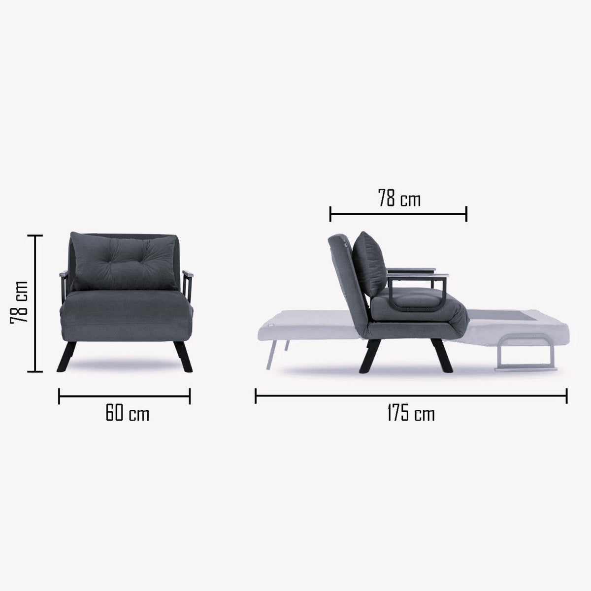 Maro - 60x50x41 cm | SKU: 859FTN2325 | Fotoliu extensibil Sando Single, varianta Maro - 60x50x41 cm, produs pentru amenajarea locuinței, disponibil online în România la CasaMob