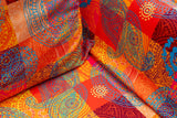 Canapea extensibilă 2 locuri Chatto, Patchwork, Multicolor, 150x70x75 cm