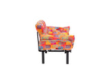 Canapea extensibilă 2 locuri Nitta, Patchwork, Multicolor, 155x70x80 cm