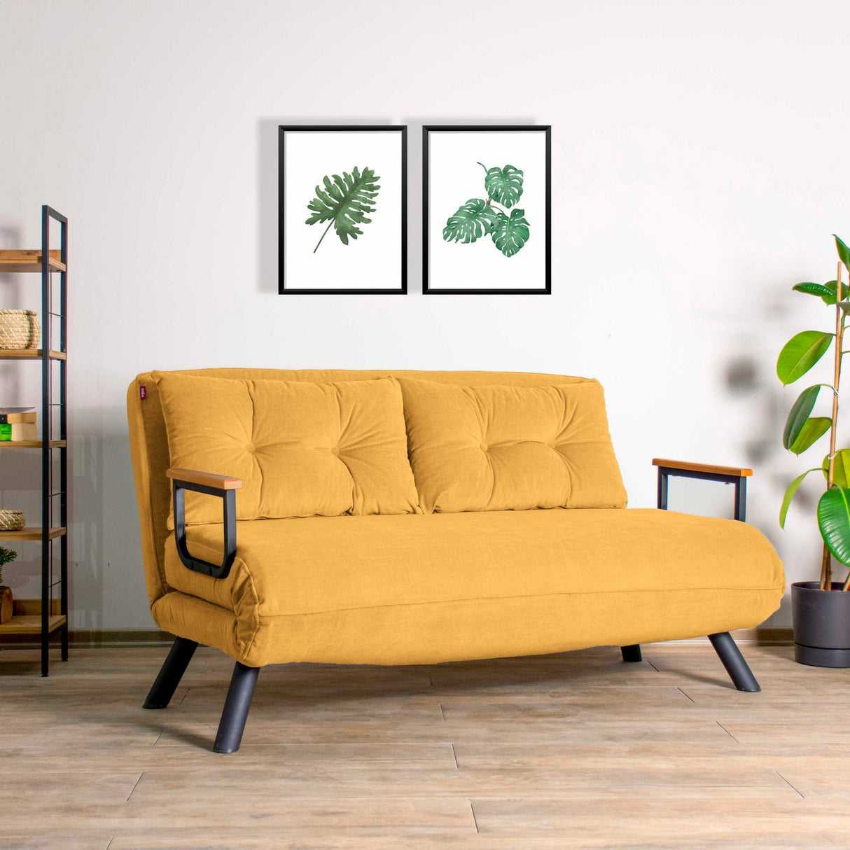 Canapea extensibilă 2 locuri Sando, Diverse culori, 133x50x41 cm - Muștar | SKU: 859FTN2709 | Canapea extensibilă 2 locuri Sando, 133x50x41 cm, varianta Muștar, produs pentru amenajarea locuinței, disponibil online în România la CasaMob