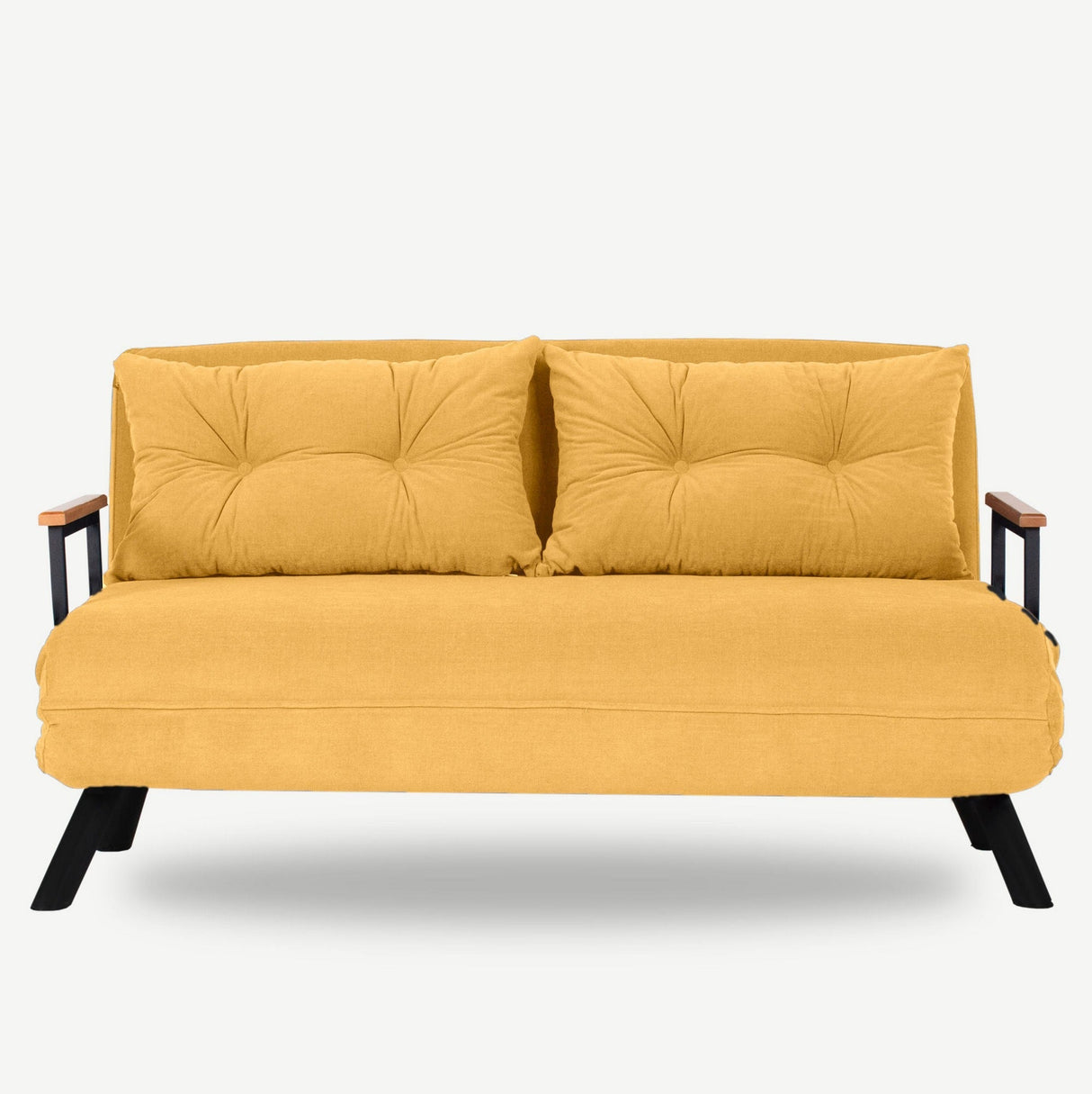 Canapea extensibilă 2 locuri Sando, Diverse culori, 133x50x41 cm - Muștar | SKU: 859FTN2709 | Canapea extensibilă 2 locuri Sando, 133x50x41 cm, varianta Muștar, produs pentru amenajarea locuinței, disponibil online în România la CasaMob