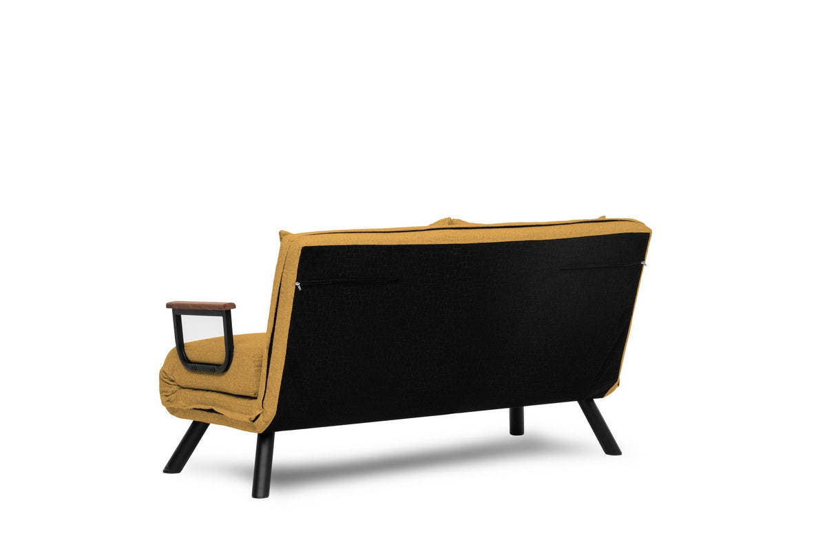 Canapea extensibilă 2 locuri Sando, Diverse culori, 133x50x41 cm - Muștar | SKU: 859FTN2709 | Canapea extensibilă 2 locuri Sando, 133x50x41 cm, varianta Muștar, produs pentru amenajarea locuinței, disponibil online în România la CasaMob