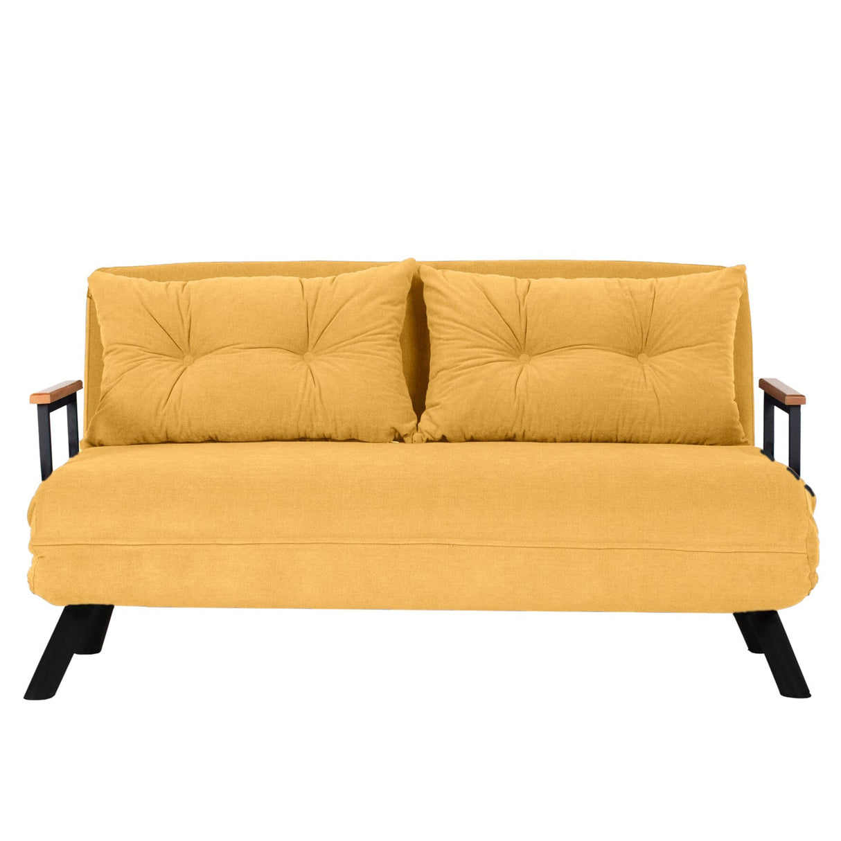 Canapea extensibilă 2 locuri Sando, Diverse culori, 133x50x41 cm - Muștar | SKU: 859FTN2709 | Canapea extensibilă 2 locuri Sando, 133x50x41 cm, varianta Muștar, produs pentru amenajarea locuinței, disponibil online în România la CasaMob