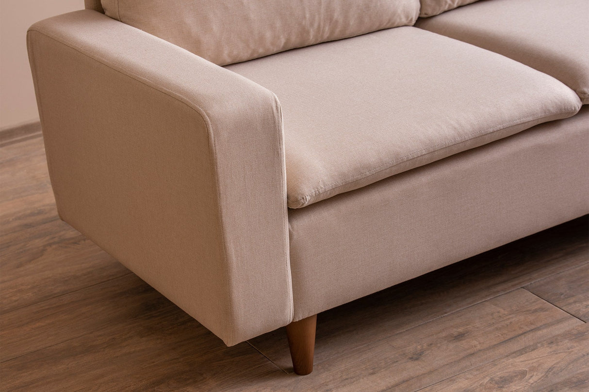 Canapea fixă 2 locuri Lungo, Diverse culori, 150x52x46 cm - Crem | SKU: 859FTN2711 | Canapea fixă 2 locuri Lungo, 150x52x46 cm, varianta Crem, produs pentru amenajarea locuinței, disponibil online în România la CasaMob