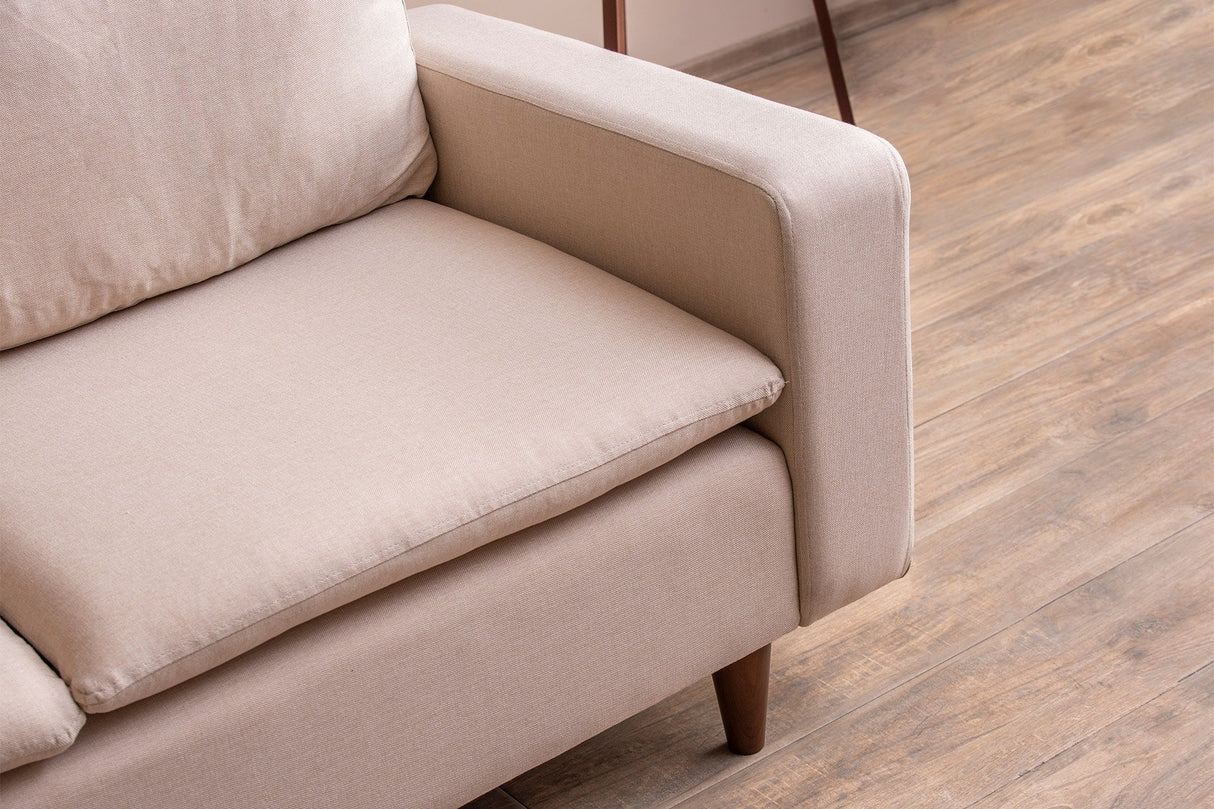 Canapea fixă 2 locuri Lungo, Diverse culori, 150x52x46 cm - Crem | SKU: 859FTN2711 | Canapea fixă 2 locuri Lungo, 150x52x46 cm, varianta Crem, produs pentru amenajarea locuinței, disponibil online în România la CasaMob