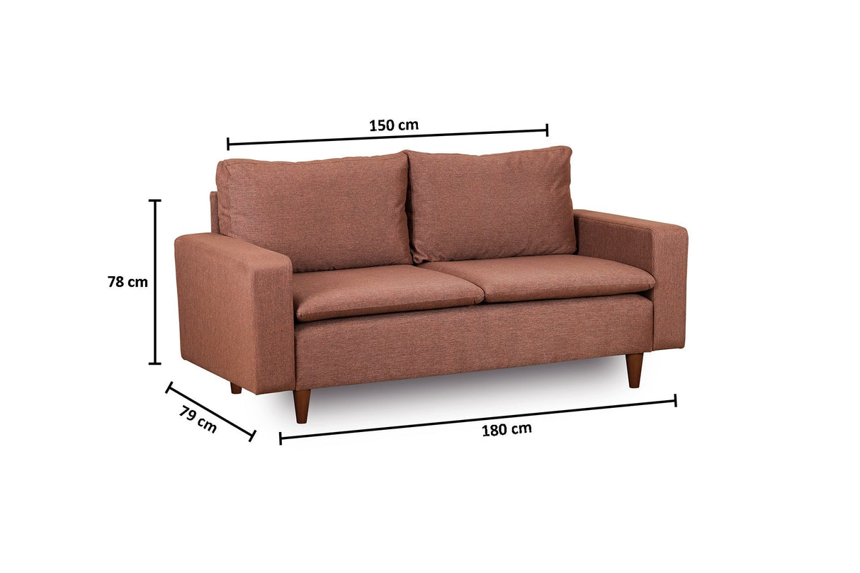 Canapea fixă 2 locuri Lungo, Diverse culori, 150x52x46 cm - Maro deschis | SKU: 859FTN2712 | Canapea fixă 2 locuri Lungo, 150x52x46 cm, varianta Maro deschis, produs pentru amenajarea locuinței, disponibil online în România la CasaMob