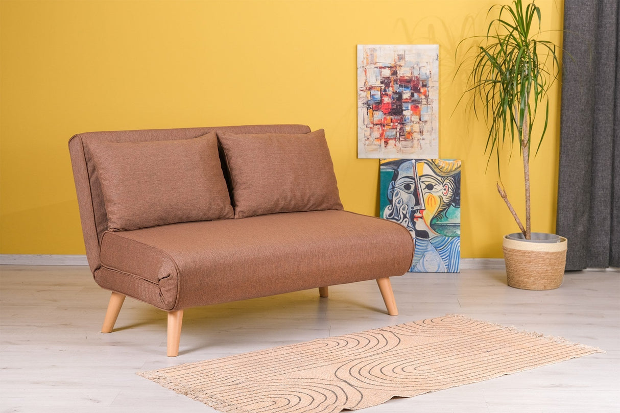 Canapea extensibilă 2 locuri Folde, Diverse culori, 120x80x79 cm - Maro | SKU: 859FTN2715 | Canapea extensibilă 2 locuri Folde, 120x80x79 cm, varianta Maro, produs pentru amenajarea locuinței, disponibil online în România la CasaMob