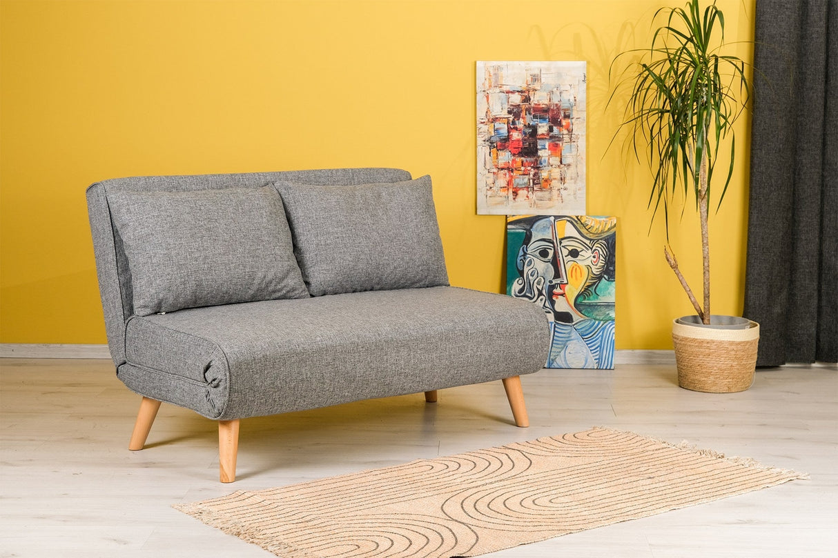 Canapea extensibilă 2 locuri Folde, Diverse culori, 120x80x79 cm - Gri deschis | SKU: 859FTN2716 | Canapea extensibilă 2 locuri Folde, 120x80x79 cm, varianta Gri deschis, produs pentru amenajarea locuinței, disponibil online în România la CasaMob