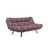 Canapea extensibilă 3 locuri Misa, Patchwork, Multicolor, 175x52x40 cm