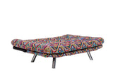 Canapea extensibilă 3 locuri Misa, Patchwork, Multicolor, 175x52x40 cm
