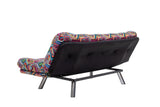 Canapea extensibilă 3 locuri Misa, Patchwork, Multicolor, 175x52x40 cm