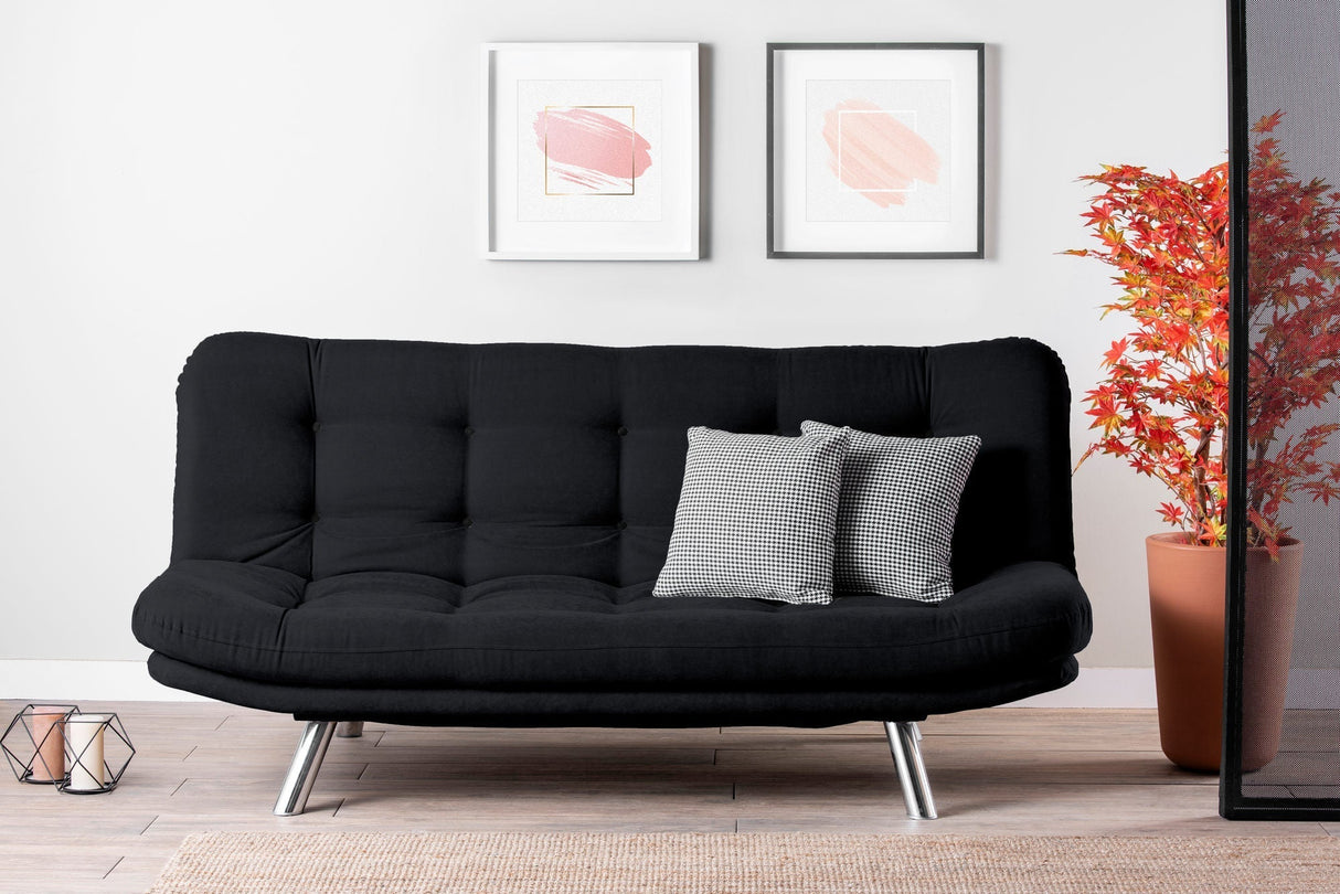 Canapea extensibilă 3 locuri Misa, Diverse culori, 200x105x95 cm - Negru | SKU: 859FTN2805 | Canapea extensibilă 3 locuri Misa, 200x105x95 cm, varianta Negru, produs pentru amenajarea locuinței, disponibil online în România la CasaMob