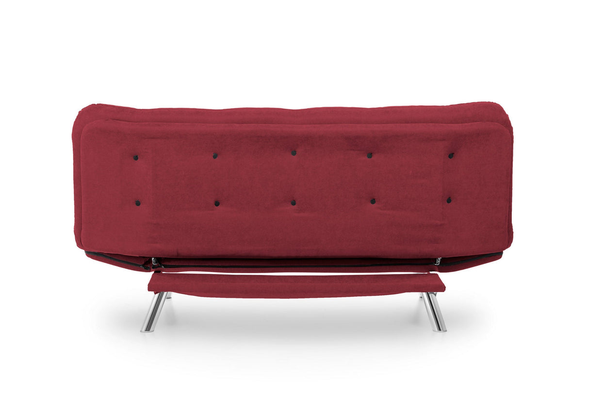 Canapea extensibilă 3 locuri Misa, Bordo, 200x100x104 cm