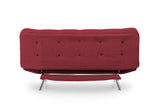 Canapea extensibilă 3 locuri Misa, Bordo, 200x100x104 cm