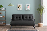Canapea extensibilă 2 locuri Sando, Diverse culori, 133x50x41 cm - Gri închis | SKU: 859FTN2824 | Canapea extensibilă 2 locuri Sando, 133x50x41 cm, varianta Gri închis, produs pentru amenajarea locuinței, disponibil online în România la CasaMob
