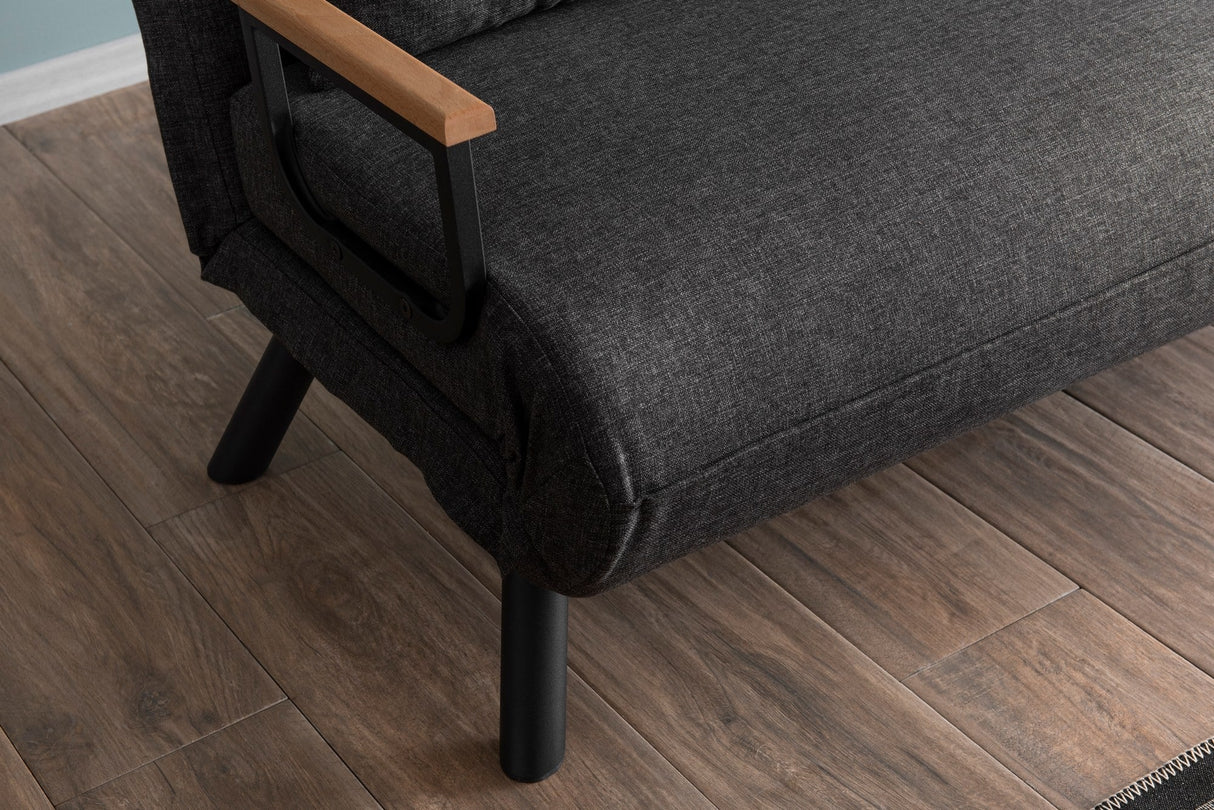 Canapea extensibilă 2 locuri Sando, Diverse culori, 133x50x41 cm - Gri închis | SKU: 859FTN2824 | Canapea extensibilă 2 locuri Sando, 133x50x41 cm, varianta Gri închis, produs pentru amenajarea locuinței, disponibil online în România la CasaMob