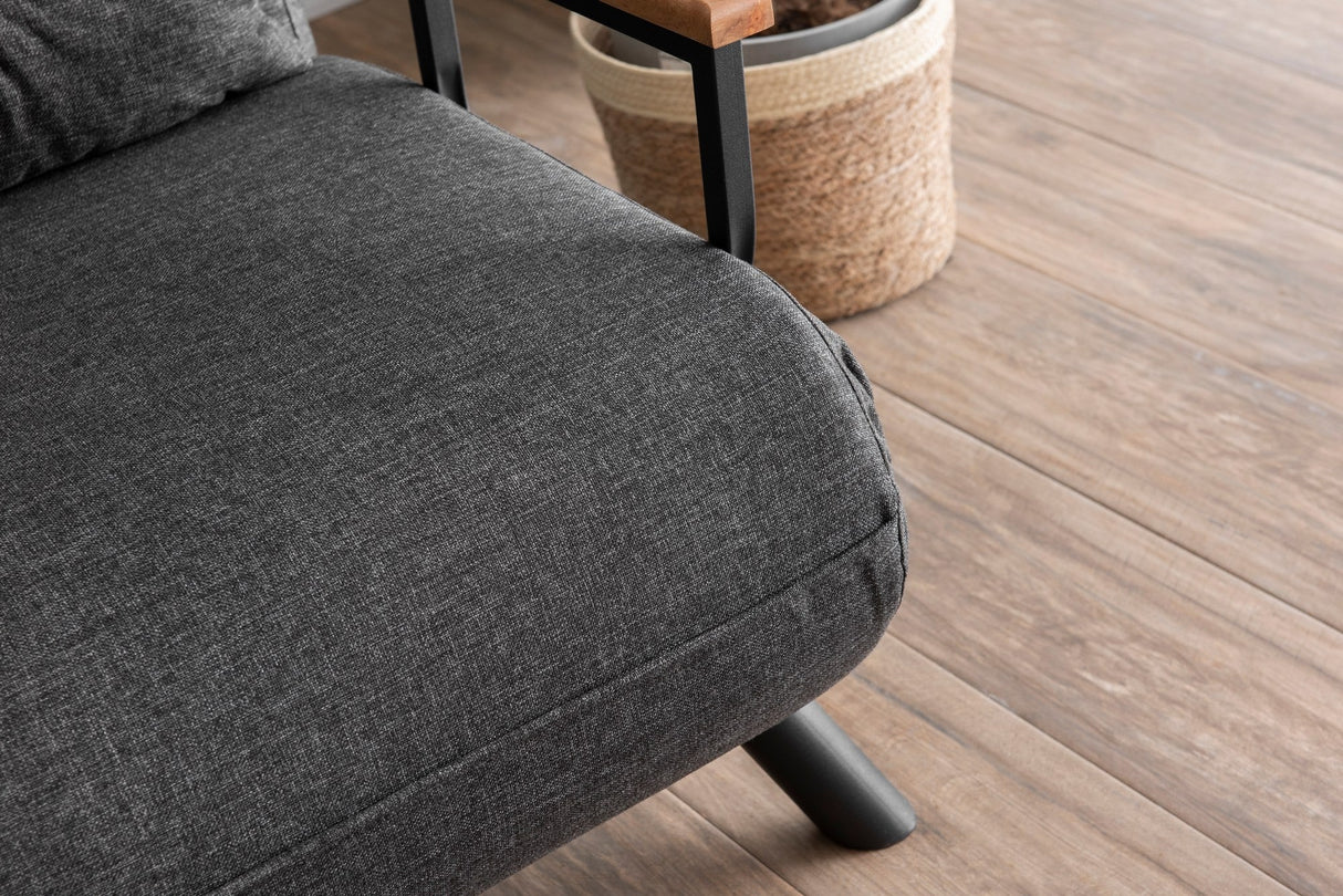 Canapea extensibilă 2 locuri Sando, Diverse culori, 133x50x41 cm - Gri închis | SKU: 859FTN2824 | Canapea extensibilă 2 locuri Sando, 133x50x41 cm, varianta Gri închis, produs pentru amenajarea locuinței, disponibil online în România la CasaMob