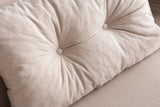 Canapea extensibilă 2 locuri Sando, Versiunea 2, Crem, 133x50x41 cm