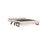 Canapea extensibilă 2 locuri Sando, Versiunea 2, Crem, 133x50x41 cm