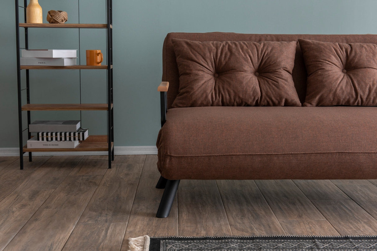 Canapea extensibilă 2 locuri Sando, Diverse culori, 133x50x41 cm - Maro deschis | SKU: 859FTN2826 | Canapea extensibilă 2 locuri Sando, 133x50x41 cm, varianta Maro deschis, produs pentru amenajarea locuinței, disponibil online în România la CasaMob