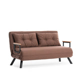 Canapea extensibilă 2 locuri Sando, Diverse culori, 133x50x41 cm - Maro deschis | SKU: 859FTN2826 | Canapea extensibilă 2 locuri Sando, 133x50x41 cm, varianta Maro deschis, produs pentru amenajarea locuinței, disponibil online în România la CasaMob