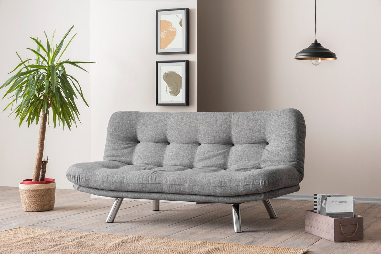 Canapea extensibilă 3 locuri Misa, Diverse culori, 175x52x40 cm - Gri deschis | SKU: 859FTN2827 | Canapea extensibilă 3 locuri Misa, 175x52x40 cm, varianta Gri deschis, produs pentru amenajarea locuinței, disponibil online în România la CasaMob