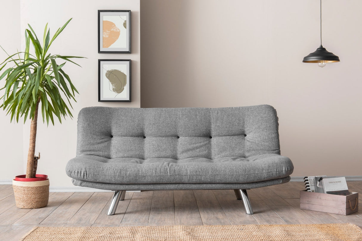 Canapea extensibilă 3 locuri Misa, Diverse culori, 175x52x40 cm - Gri deschis | SKU: 859FTN2827 | Canapea extensibilă 3 locuri Misa, 175x52x40 cm, varianta Gri deschis, produs pentru amenajarea locuinței, disponibil online în România la CasaMob