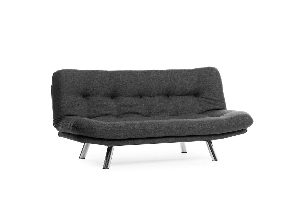 Canapea extensibilă 3 locuri Misa, Diverse culori, 175x52x40 cm - Gri închis | SKU: 859FTN2828 | Canapea extensibilă 3 locuri Misa, 175x52x40 cm, varianta Gri închis, produs pentru amenajarea locuinței, disponibil online în România la CasaMob
