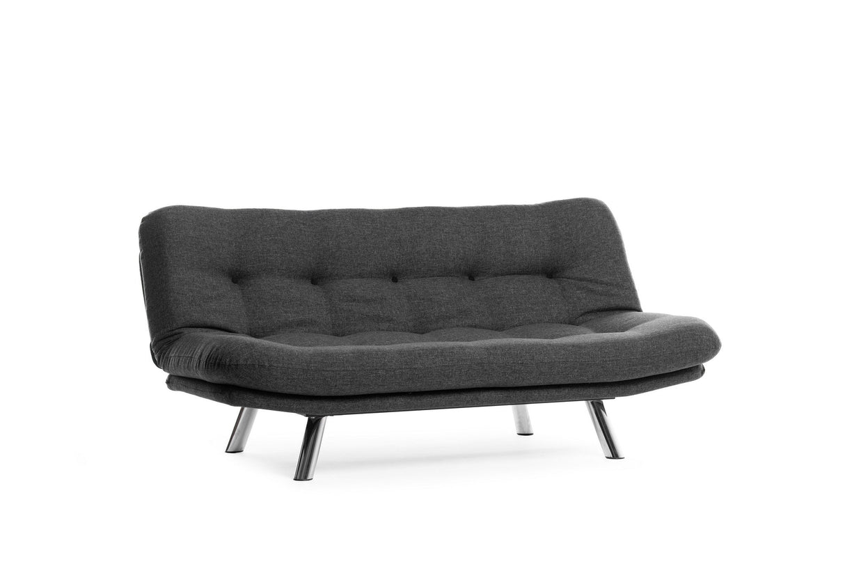 Canapea extensibilă 3 locuri Misa, Diverse culori, 175x52x40 cm - Gri închis | SKU: 859FTN2828 | Canapea extensibilă 3 locuri Misa, 175x52x40 cm, varianta Gri închis, produs pentru amenajarea locuinței, disponibil online în România la CasaMob