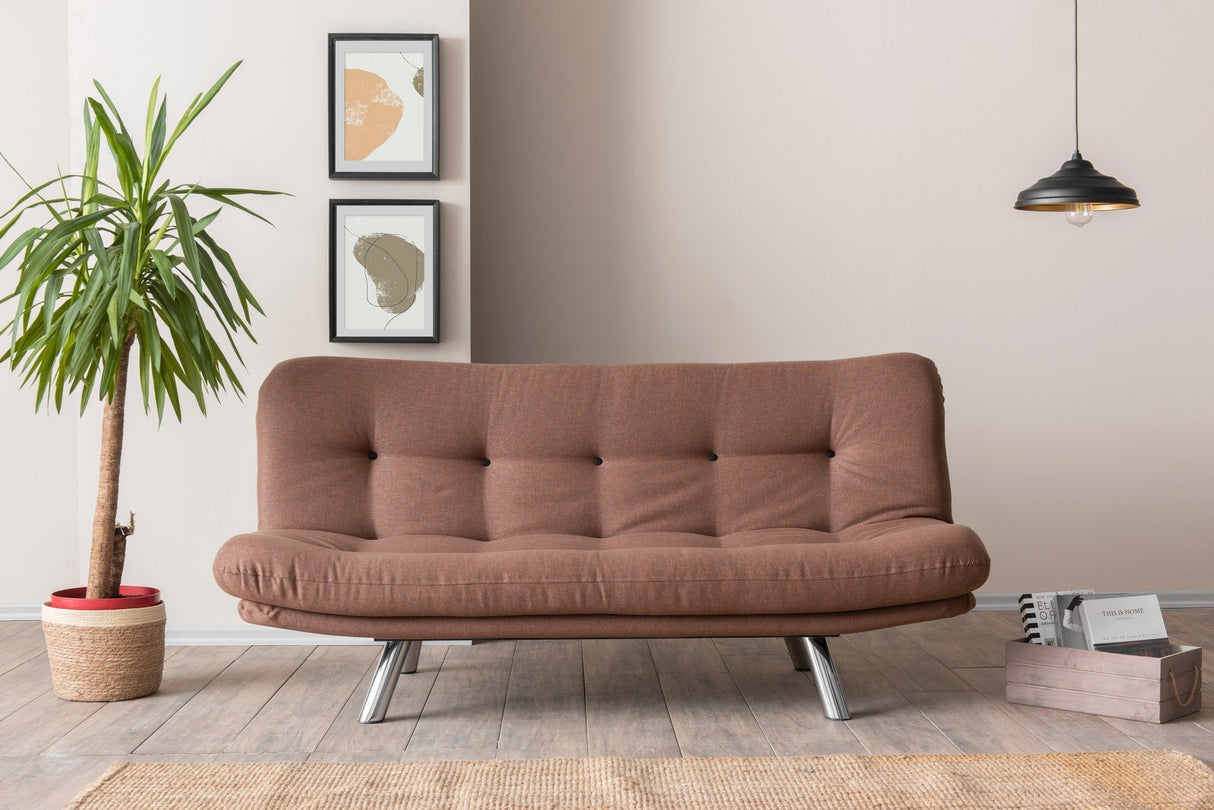 Canapea extensibilă 3 locuri Misa, Diverse culori, 175x52x40 cm - Maro deschis | SKU: 859FTN2830 | Canapea extensibilă 3 locuri Misa, 175x52x40 cm, varianta Maro deschis, produs pentru amenajarea locuinței, disponibil online în România la CasaMob