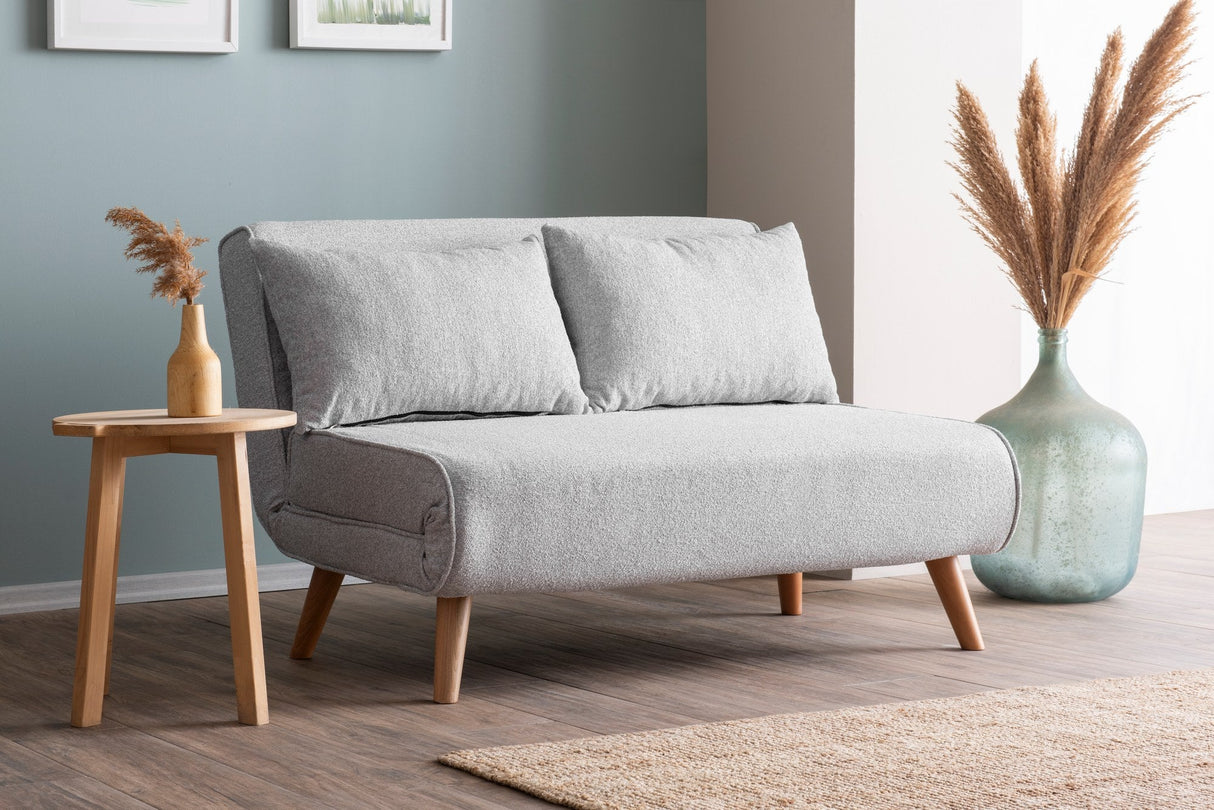 Canapea extensibilă 2 locuri Folde, Teddy, Diverse culori, 120x80x42 cm - Gri deschis | SKU: 859FTN2833 | Canapea extensibilă 2 locuri Folde, Teddy, 120x80x42 cm, varianta Gri deschis, produs pentru amenajarea locuinței, disponibil online în România la CasaMob