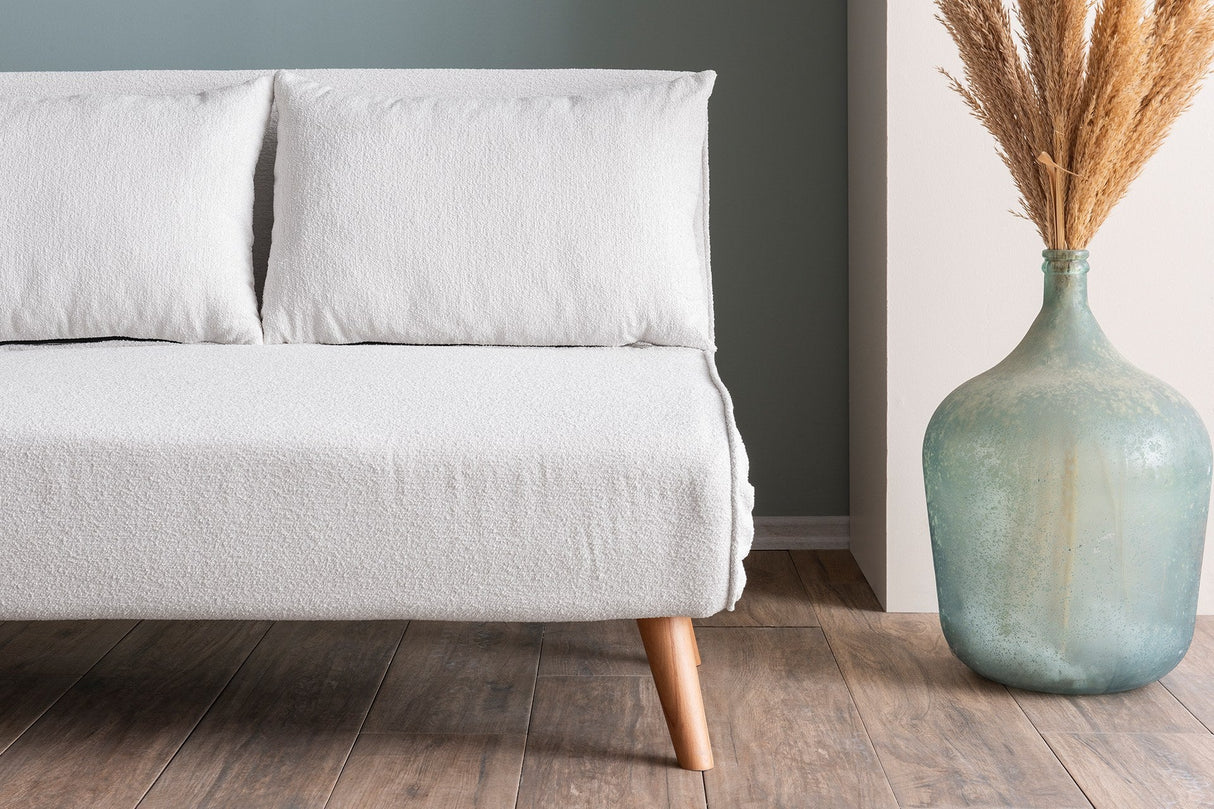Canapea extensibilă 2 locuri Folde, Teddy, Diverse culori, 120x80x42 cm - Alb | SKU: 859FTN2834 | Canapea extensibilă 2 locuri Folde, Teddy, 120x80x42 cm, varianta Alb, produs pentru amenajarea locuinței, disponibil online în România la CasaMob