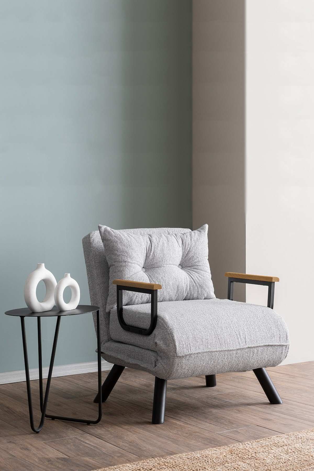 Fotoliu extensibil Sando Single - Teddy Fabric, Diverse culori, 67x50x41 cm - Gri | SKU: 859FTN2835 | Fotoliu extensibil Sando Single - Teddy Fabric, 67x50x41 cm, varianta Gri, produs pentru amenajarea locuinței, disponibil online în România la CasaMob