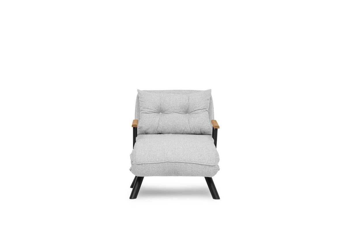 Gri | SKU: 859FTN2835 | Fotoliu extensibil Sando Single - Teddy Fabric, 67x50x41 cm, varianta Gri, produs pentru amenajarea locuinței, disponibil online în România la CasaMob