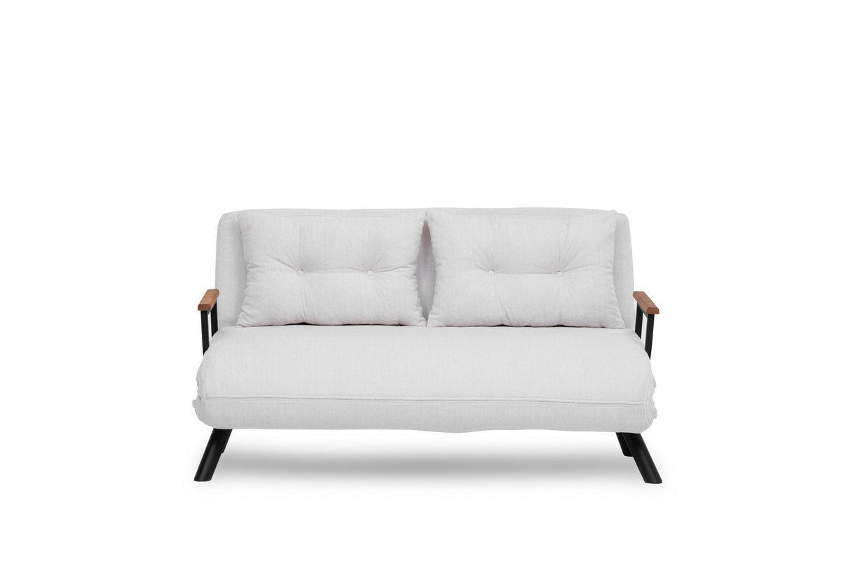 Alb | SKU: 859FTN2838 | Canapea extensibilă 2 locuri Sando, Teddy, 133x50x41 cm, varianta Alb, produs pentru amenajarea locuinței, disponibil online în România la CasaMob