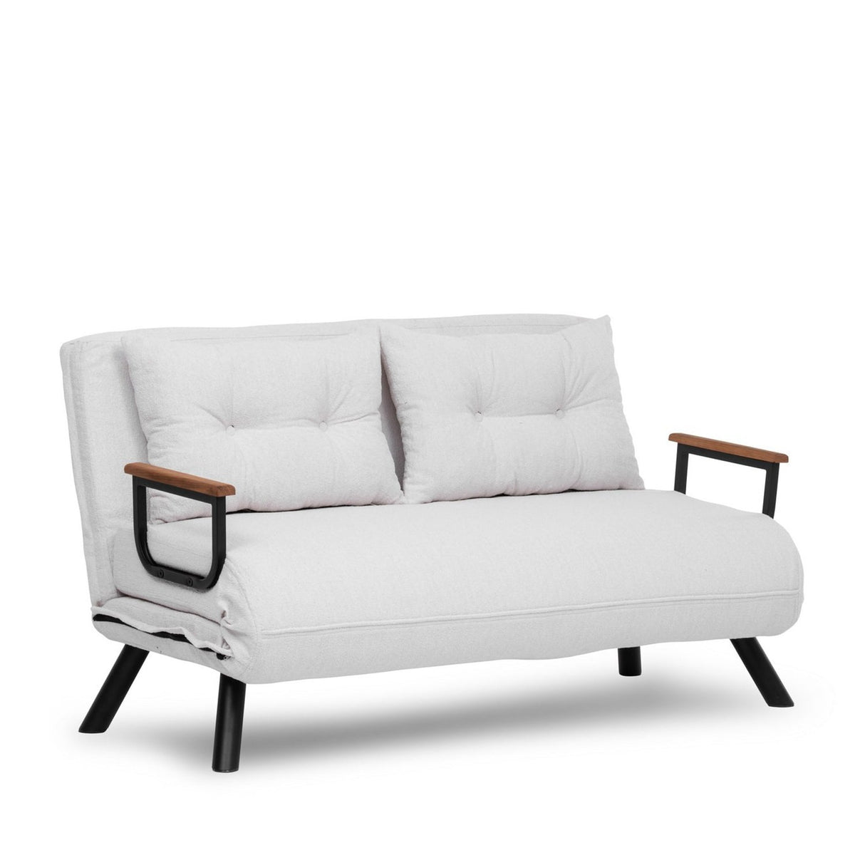Canapea extensibilă 2 locuri Sando, Teddy, Diverse culori, 133x50x41 cm - Alb | SKU: 859FTN2838 | Canapea extensibilă 2 locuri Sando, Teddy, 133x50x41 cm, varianta Alb, produs pentru amenajarea locuinței, disponibil online în România la CasaMob