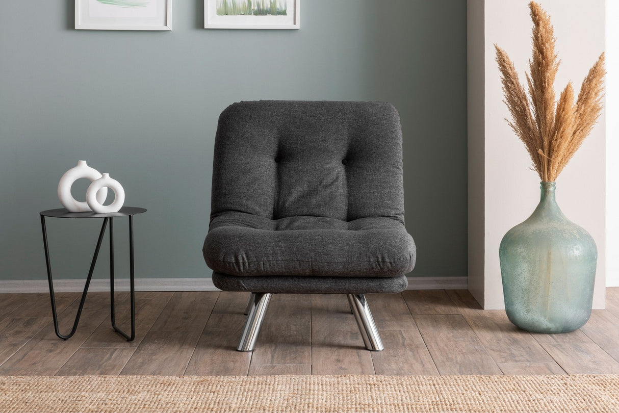 Fotoliu extensibil Misa Small Solo, Diverse culori, 70x52x40 cm - Gri închis | SKU: 859FTN2840 | Fotoliu extensibil Misa Small Solo, 70x52x40 cm, varianta Gri închis, produs pentru amenajarea locuinței, disponibil online în România la CasaMob