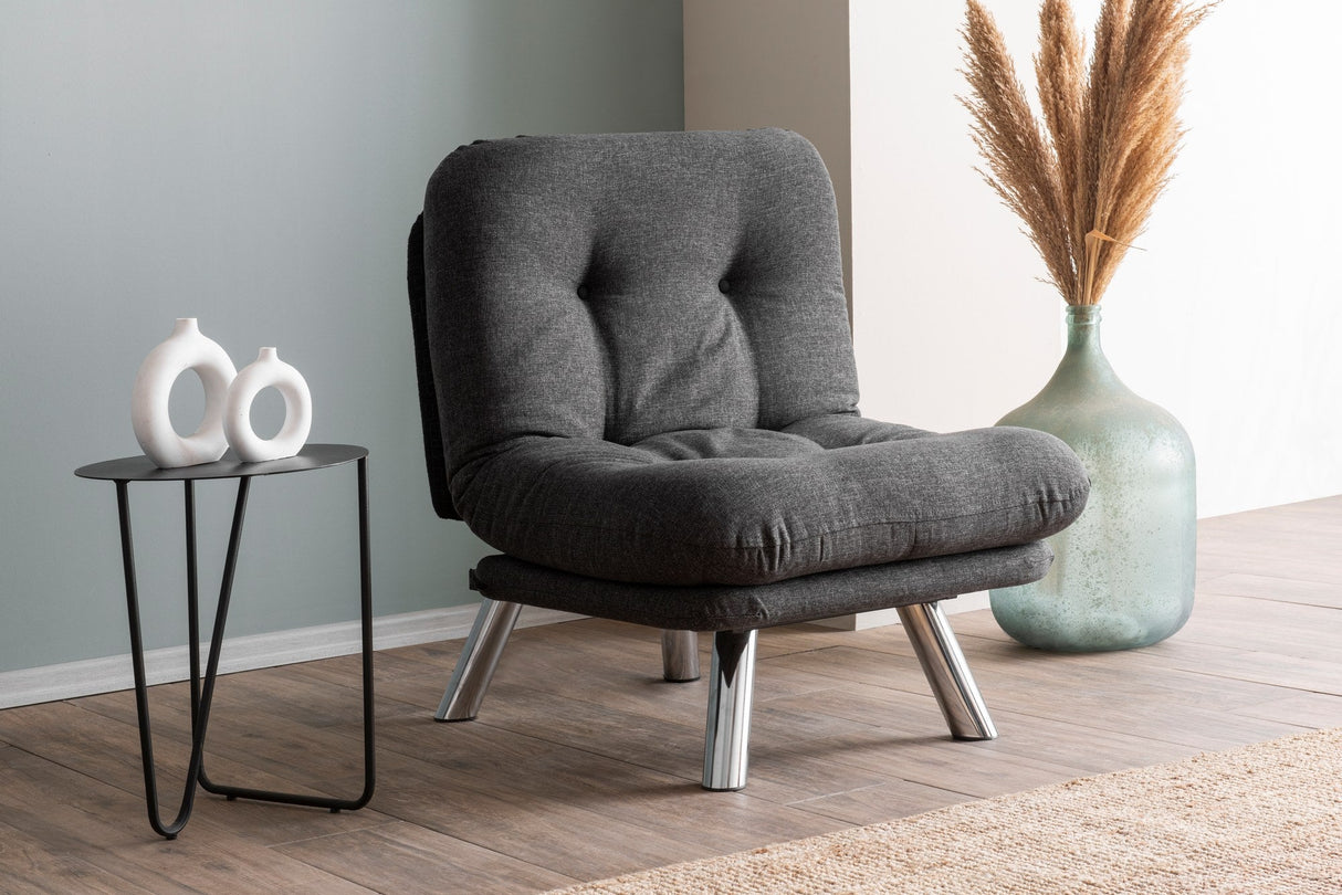 Fotoliu extensibil Misa Small Solo, Diverse culori, 70x52x40 cm - Gri închis | SKU: 859FTN2840 | Fotoliu extensibil Misa Small Solo, 70x52x40 cm, varianta Gri închis, produs pentru amenajarea locuinței, disponibil online în România la CasaMob