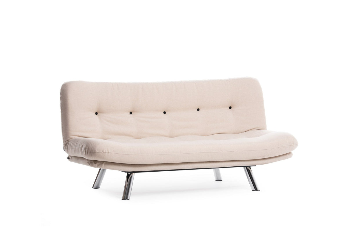 Canapea extensibilă 3 locuri Misa, Versiunea 3, Crem, 175x52x40 cm